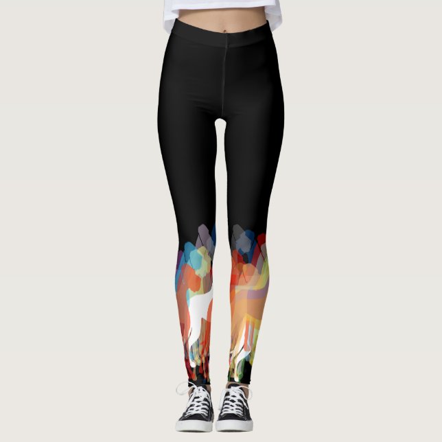 Abstract Great Dane Leggings (Front)
