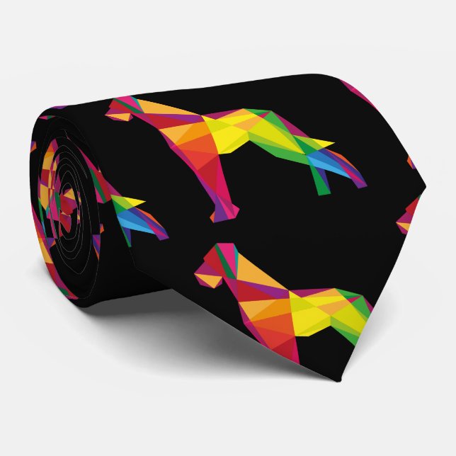Abstract Great Dane Neck Tie (Rolled)
