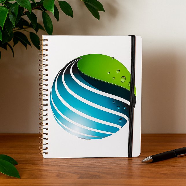 Abstract Green and Blue Globe Modern Earth  Planner (Creator Uploaded)