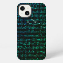 Abstract Green and Blue Matrix Digital