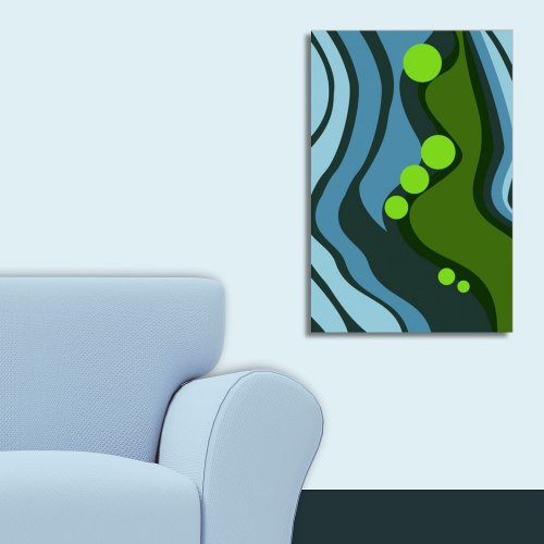 Abstract Green and Blue Peninsula Poster