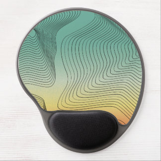 Abstract Green and Orange Gradient Mouse Pad