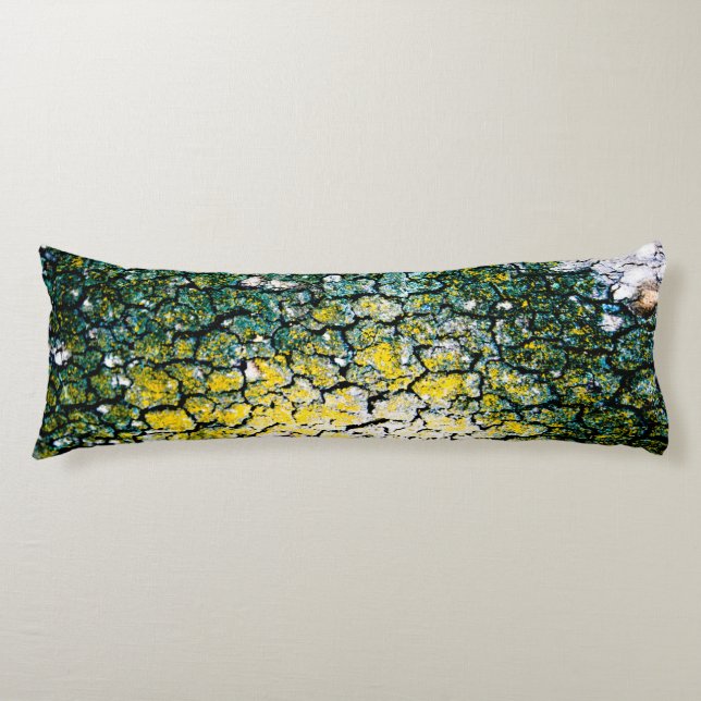 Abstract Green and Yellow  Body Pillow (Front)