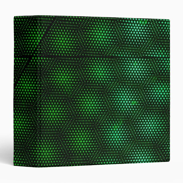 Abstract Green Background 3 Ring Binder (Front/Spine)