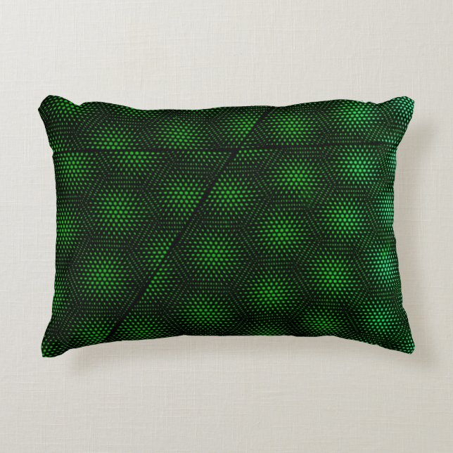 Abstract Green Background Accent Pillow (Front)