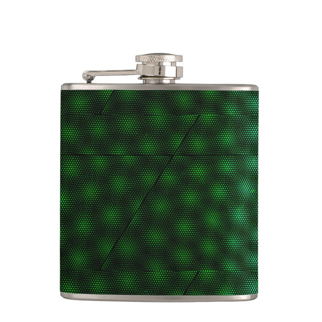 Abstract Green Background Flask (Front)