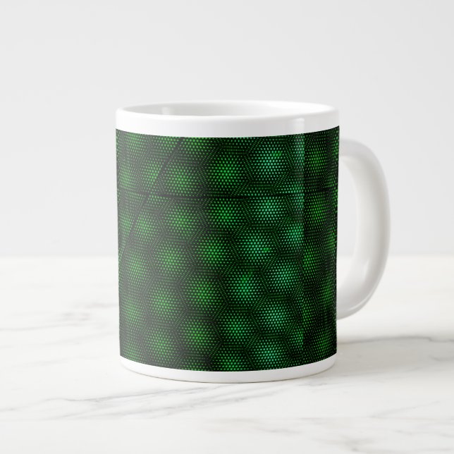 Abstract Green Background Giant Coffee Mug (Front Right)