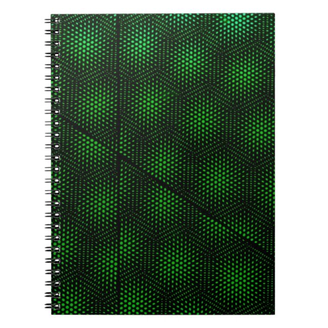 Abstract Green Background Notebook (Front)