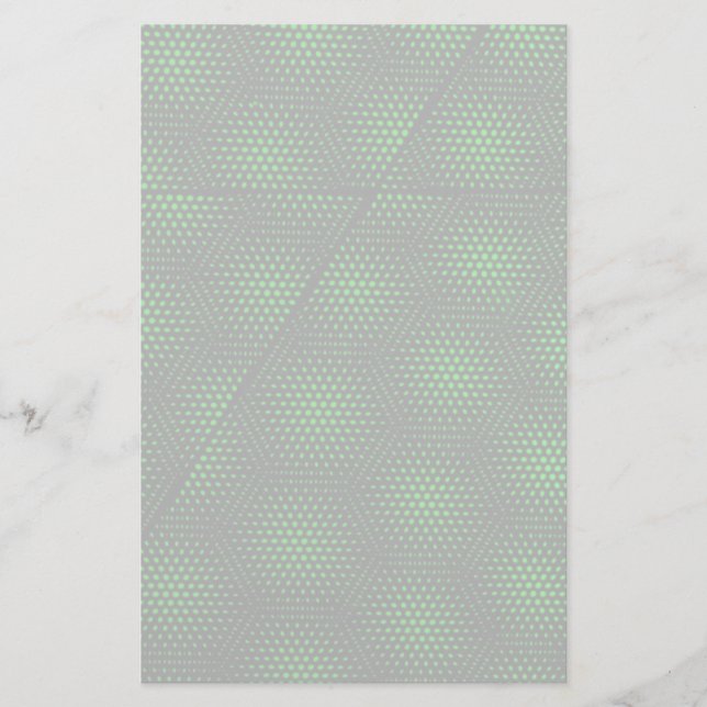 Abstract Green Background Stationery (Front)