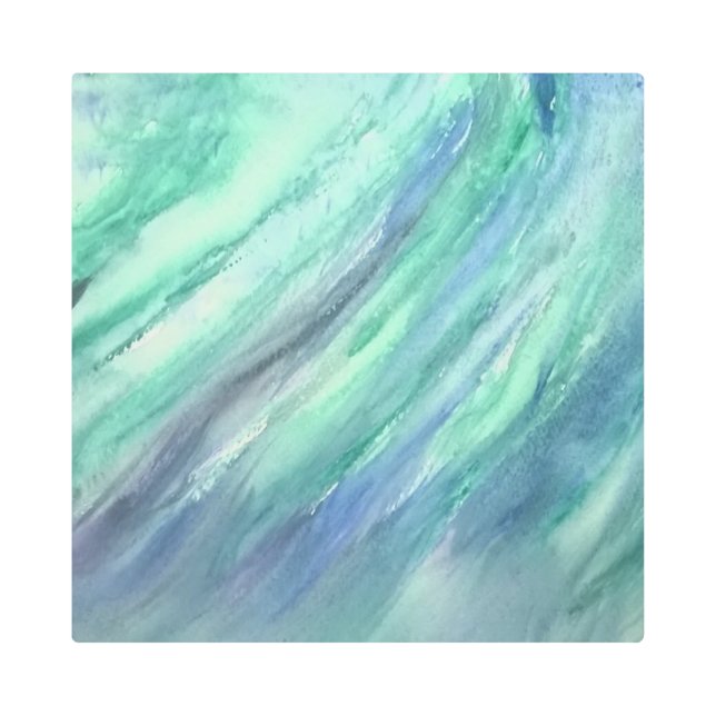 Abstract Green Blue Ocean Art Contemporary Modern (Front)