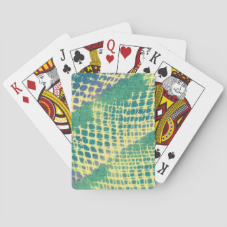 Abstract Green Blue Purple Pattern Playing Cards