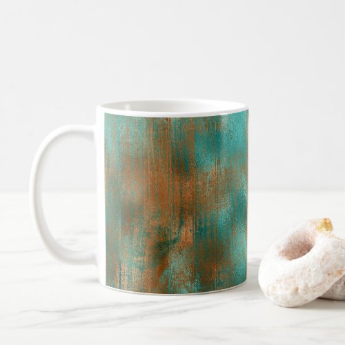 Abstract Green Copper Patina Chic Coffee Mug