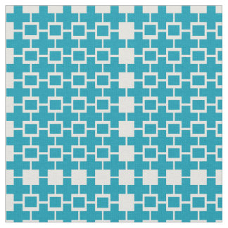 Abstract Green Cube Square Fabric