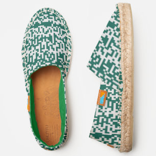 Abstract Green Digital Camouflage Pattern Espadrilles