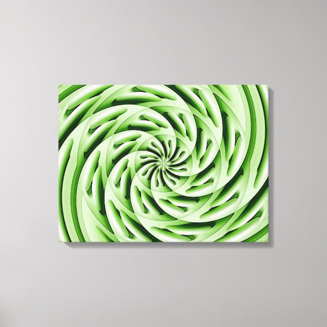 Abstract Green Eggs Canvas Wrap Print (Front)