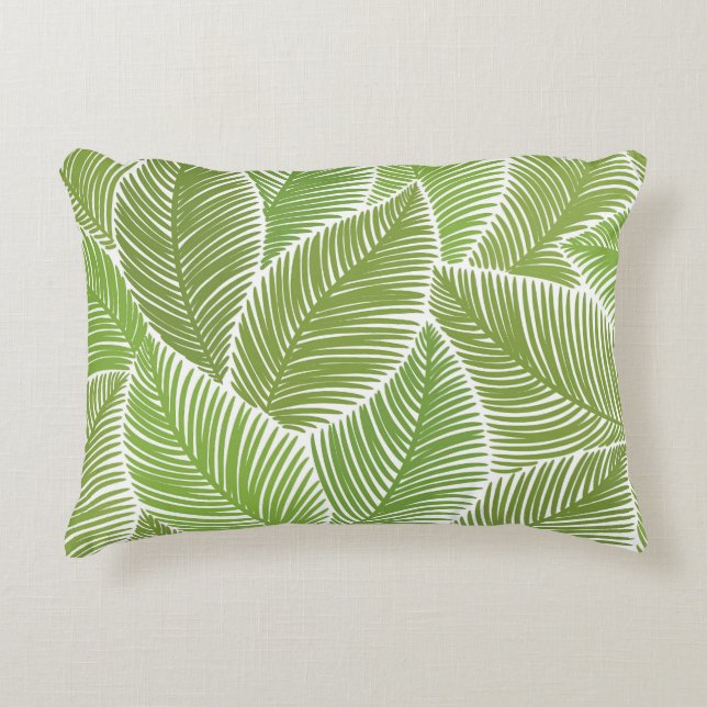 Abstract green floral, seamless background. accent pillow (Front)