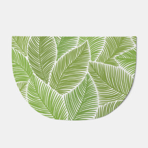 Abstract green floral, seamless background. doormat