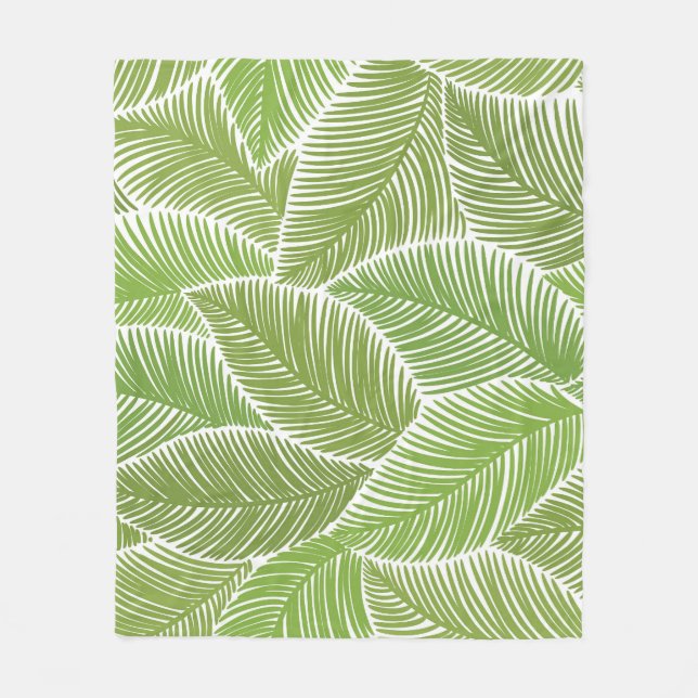 Abstract green floral, seamless background. fleece blanket (Front)