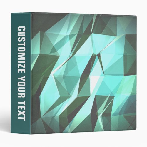 Abstract Green Geometry 3 Ring Binder