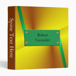abstract green gold binder