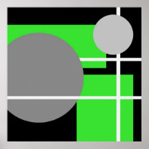 Abstract Green Gray Black White AP0001