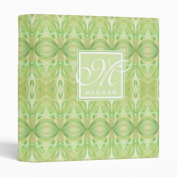 Abstract Green Kaleidoscope Patterned - Monogram