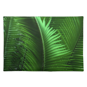 Abstract Green Leaves Placemat