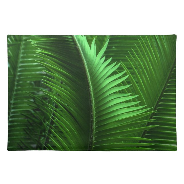 Abstract Green Leaves Placemat (Front)