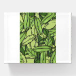 Abstract green leaves seamless pattern paperweight