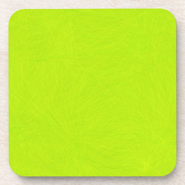 Abstract Green Lime Beverage Coaster (Front)