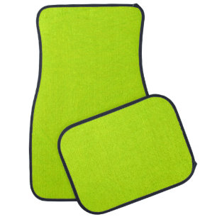Abstract Green Lime Car Floor Mat