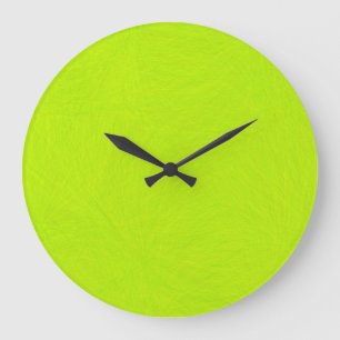 Abstract Green Lime Large Clock
