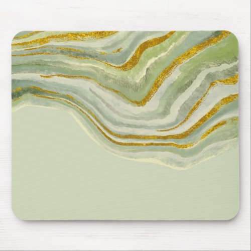 Abstract Green Marble Mouse Pad