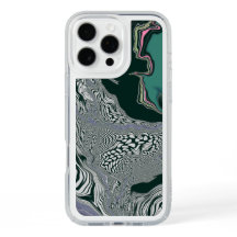 Abstract Green Marble Swirl Art iPhone Case