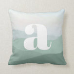 Abstract Green Mountain Watercolor Landscape   Throw Pillow<br><div class="desc">An elegant watercolor abstract landscape.</div>