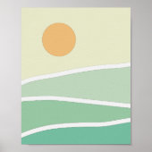Abstract green mountains poster (Front)