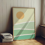 Abstract Green Mountains Poster at Zazzle
