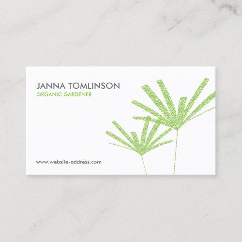 Abstract Green Palms II Business Card