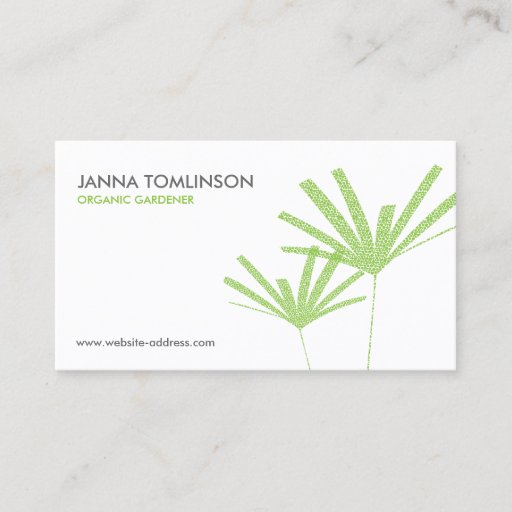 Customizable Abstract Green Palms II Business Card