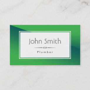 Abstract Green Plumber Business Card