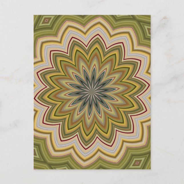 Abstract Green Postcard (Front)