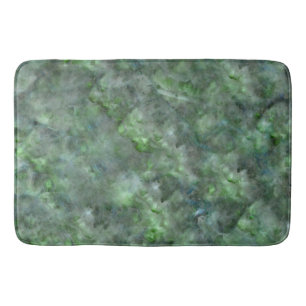 Abstract green quartz marble granite pattern bath mat