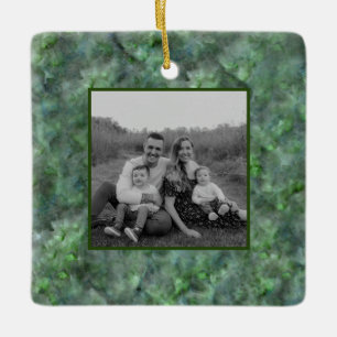 Abstract green quartz marble granite pattern ceramic ornament