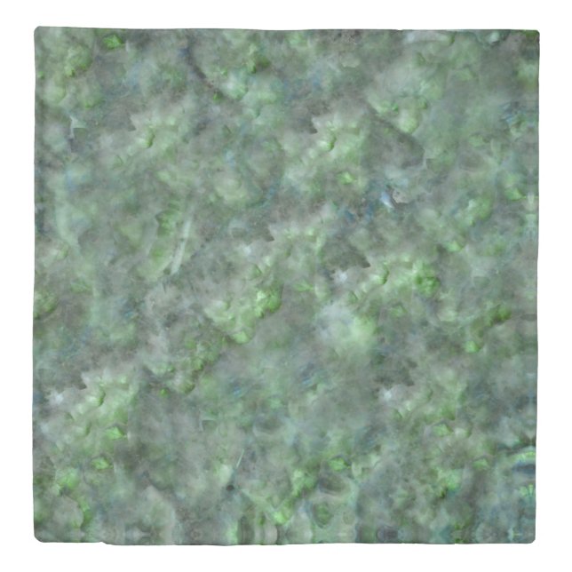 Abstract green quartz marble granite pattern    duvet cover (Front)
