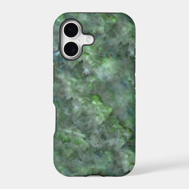 Abstract green quartz marble granite pattern    iphone case (Back)