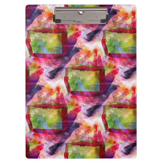 Abstract green, red wallpaper clipboard (Front)