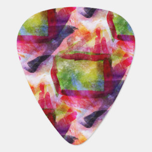 Abstract green, red wallpaper guitar pick