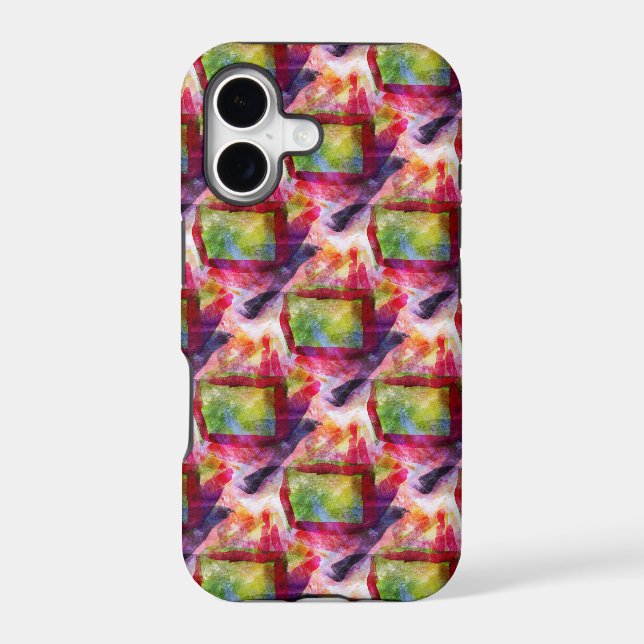 Abstract green, red wallpaper iphone case (Back)
