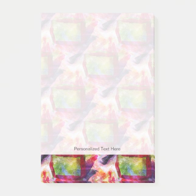 Abstract green, red wallpaper post-it notes (Front)