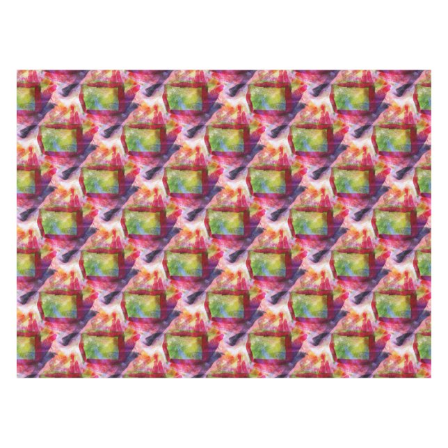 Abstract green, red wallpaper tablecloth (Front (Horizontal))